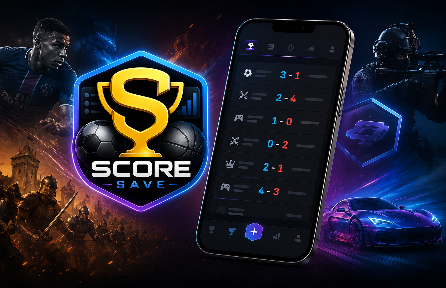 Score Save app screenshot
