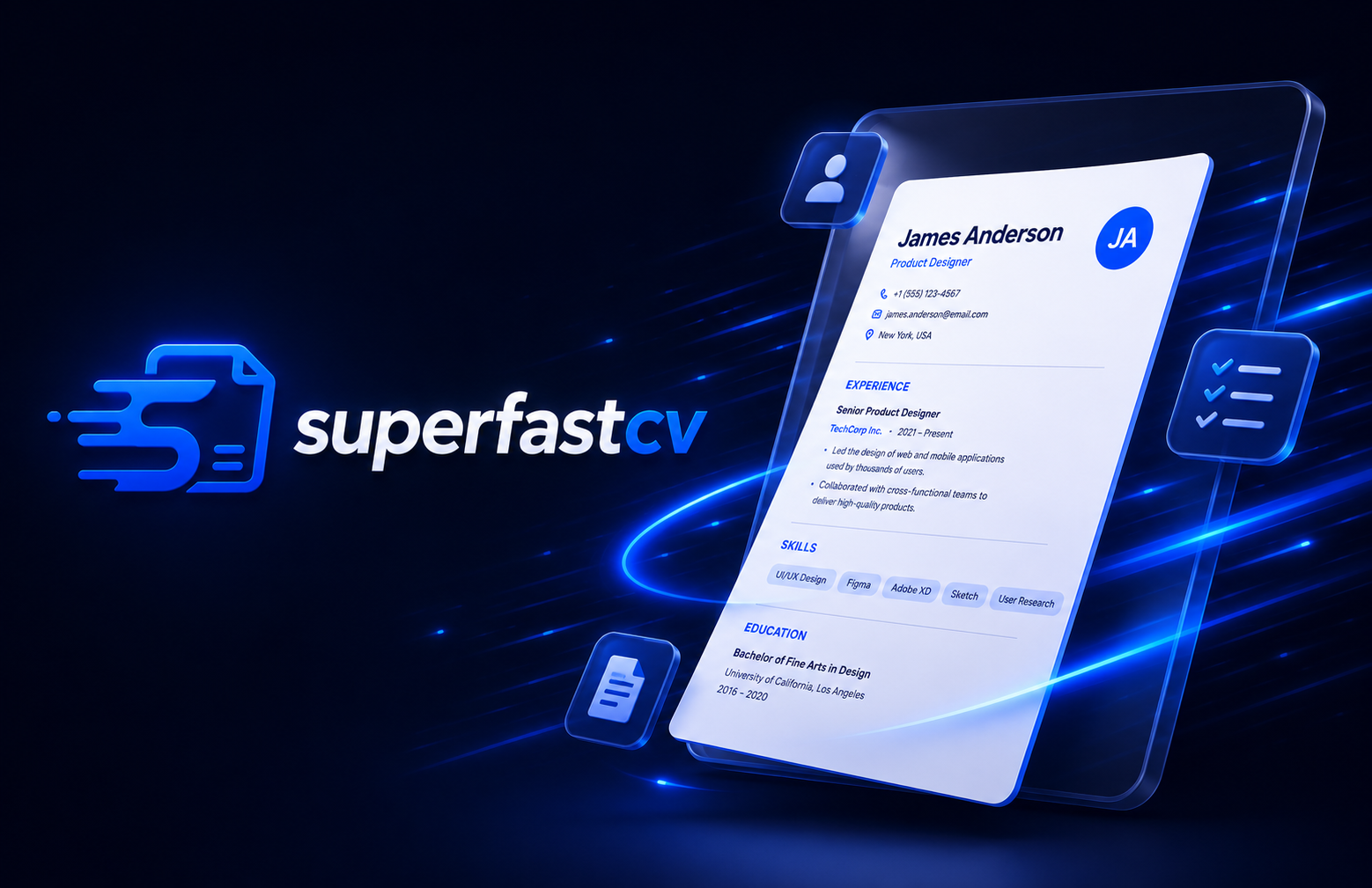 SuperFastCV app screenshot